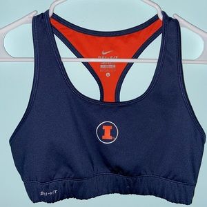 University of Illinois Nike sports bra